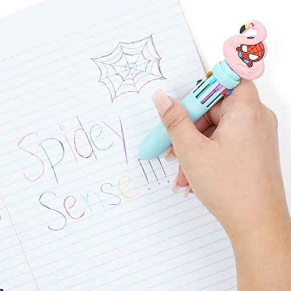 Yoobi X Marvel Mini 10 Color Retractable Pen - Flamingo Design - Picture 2 of 5